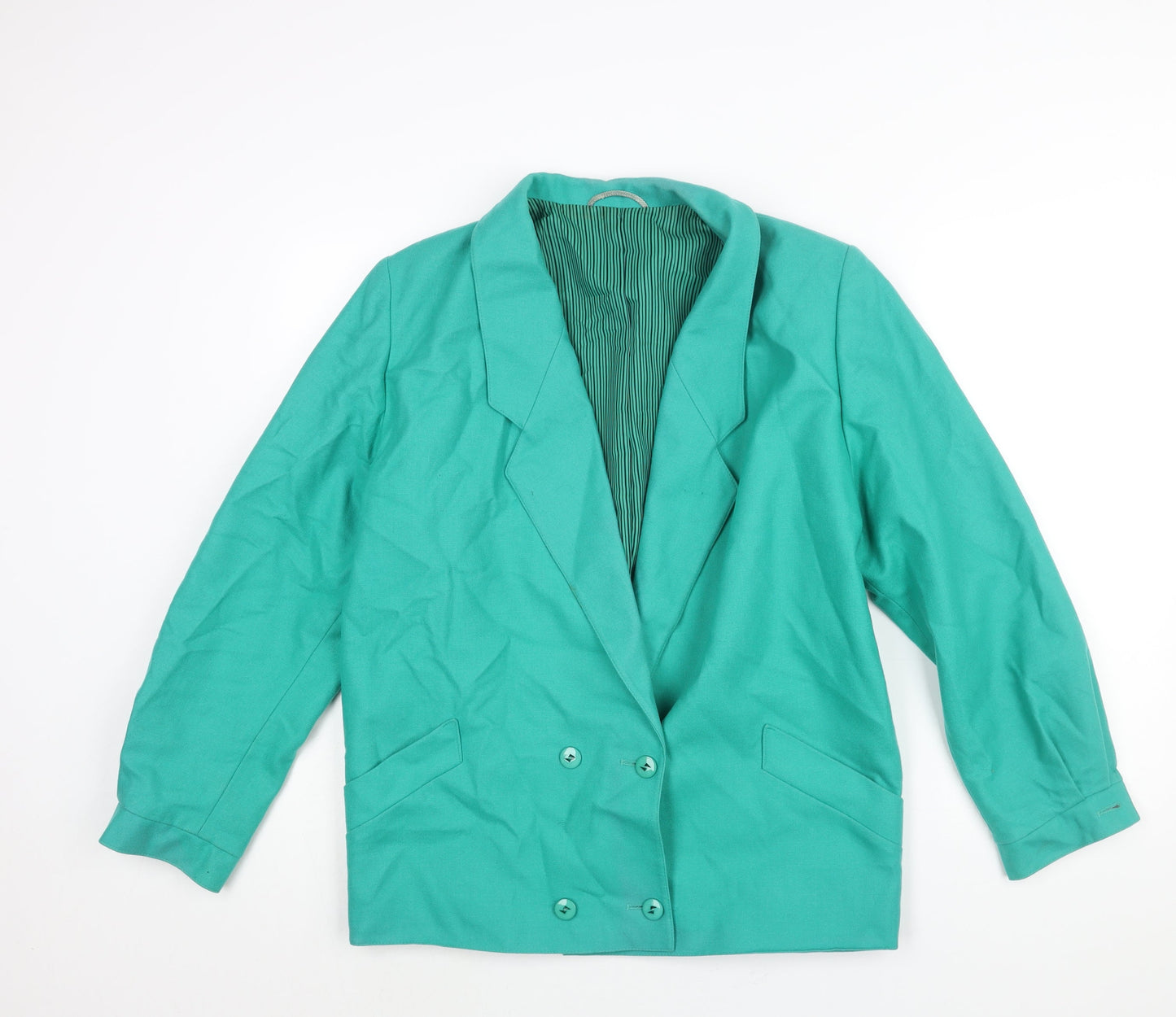 Womens UK Size 12 St Michael Green Pea Coat