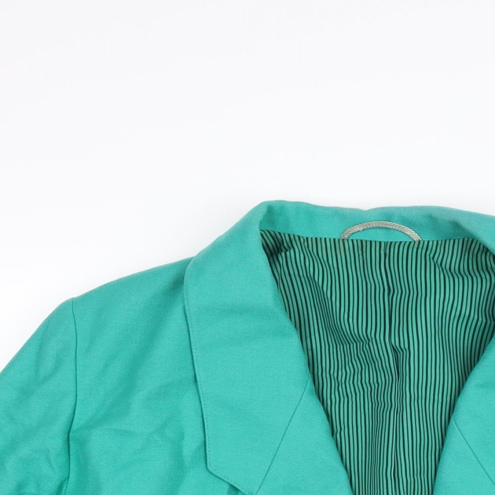 Womens UK Size 12 St Michael Green Pea Coat