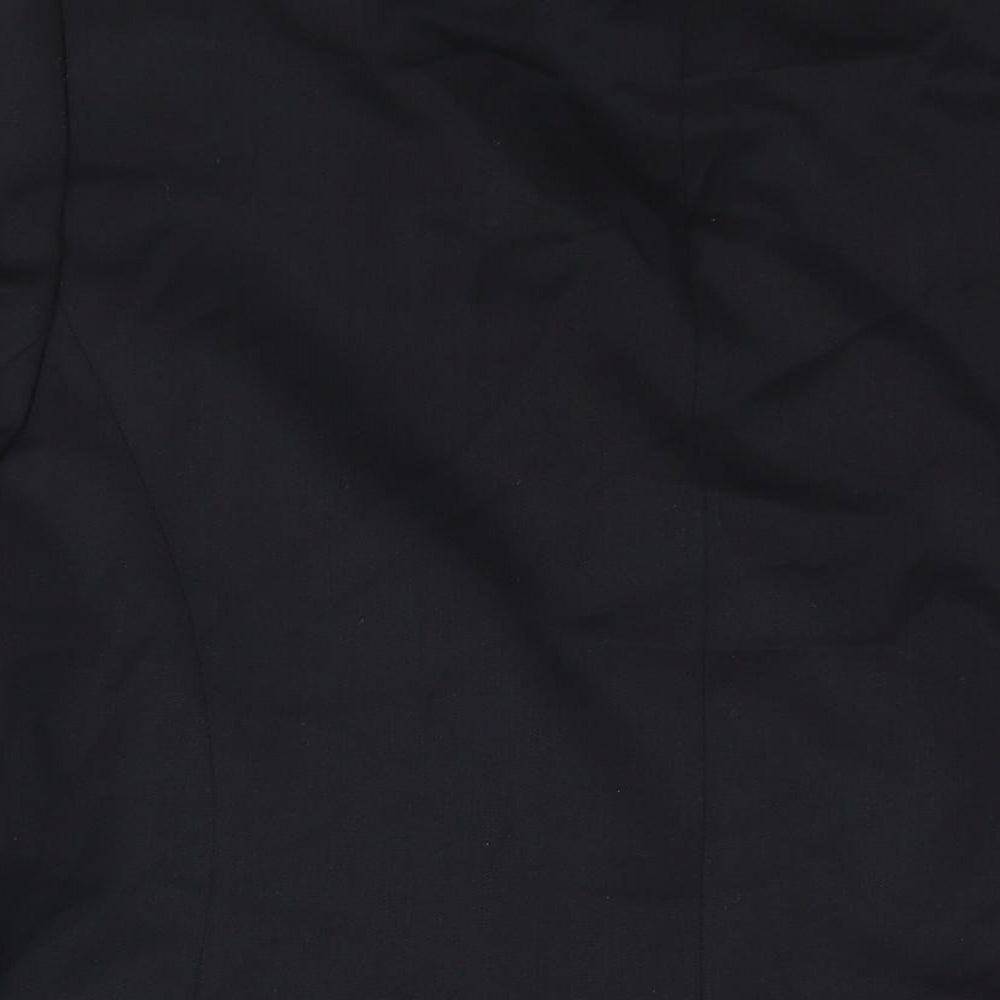 Ann Harvey] Womens Black Polyester Jacket Suit Jacket Size 16