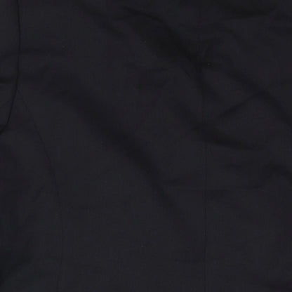Ann Harvey] Womens Black Polyester Jacket Suit Jacket Size 16