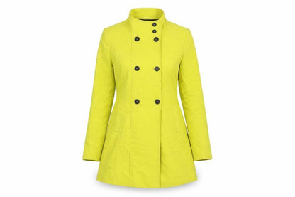 Womens UK Size 14 Per Una Yellow Overcoat