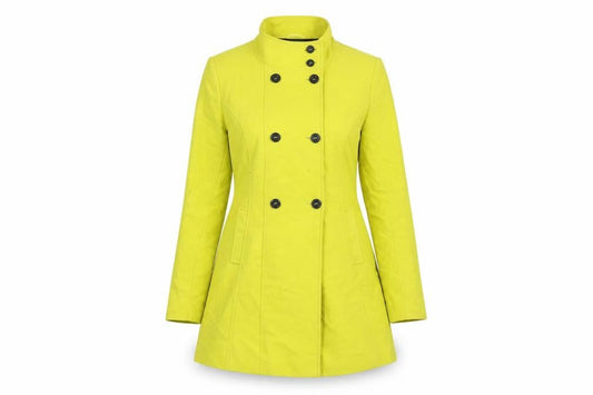 Womens UK Size 14 Per Una Yellow Overcoat
