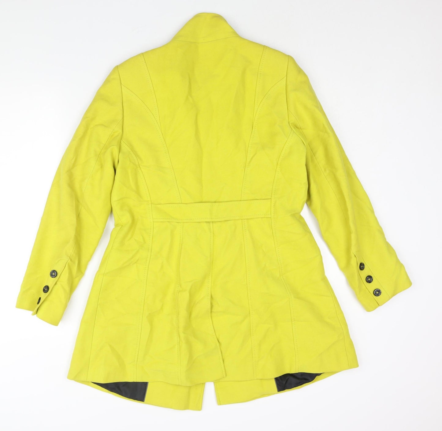 Womens UK Size 14 Per Una Yellow Overcoat