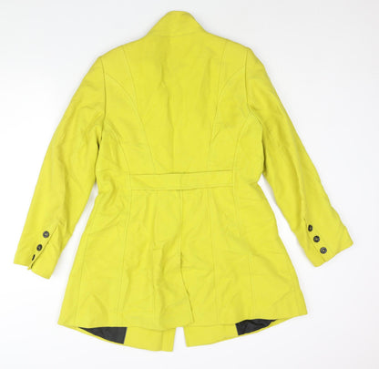 Womens UK Size 14 Per Una Yellow Overcoat