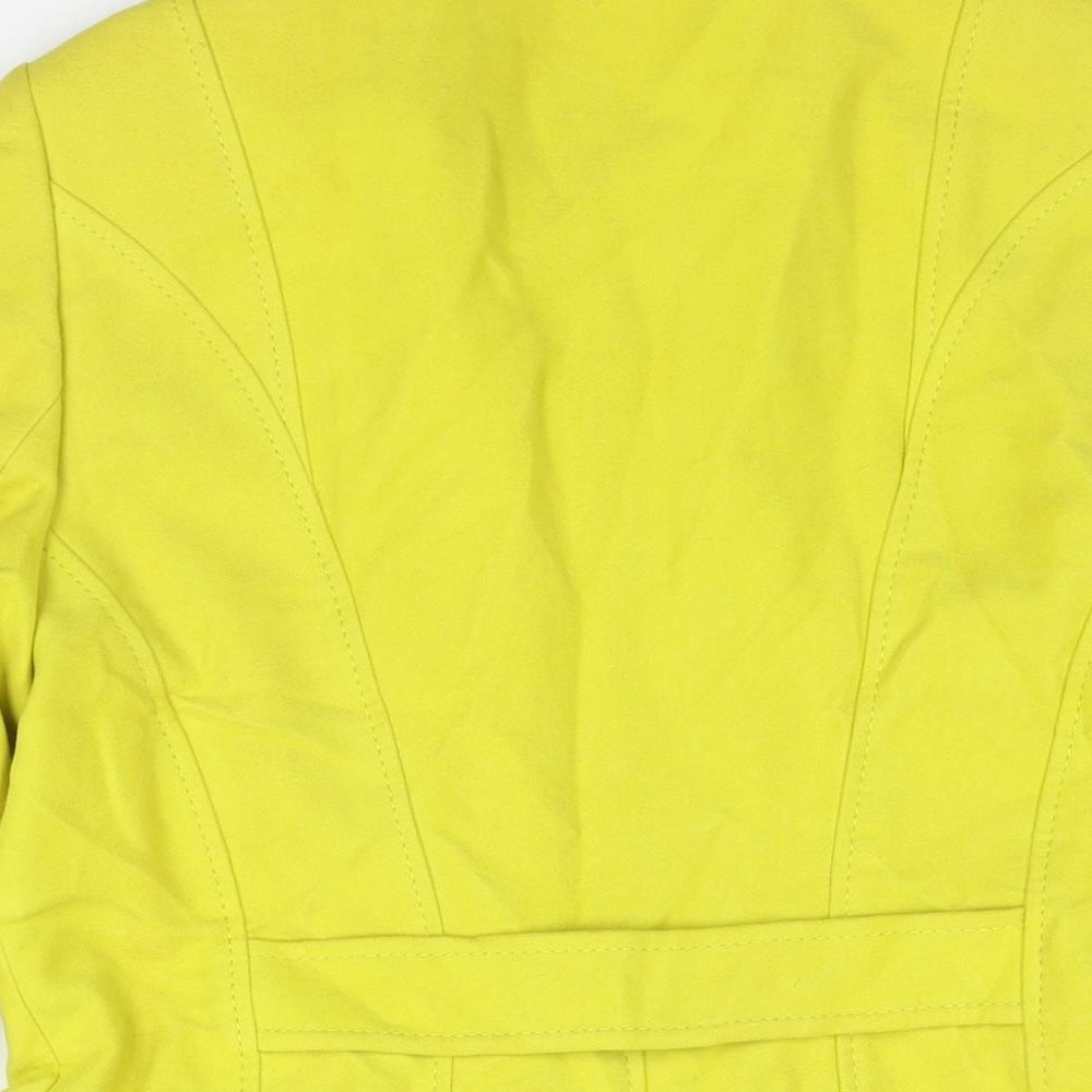 Womens UK Size 14 Per Una Yellow Overcoat