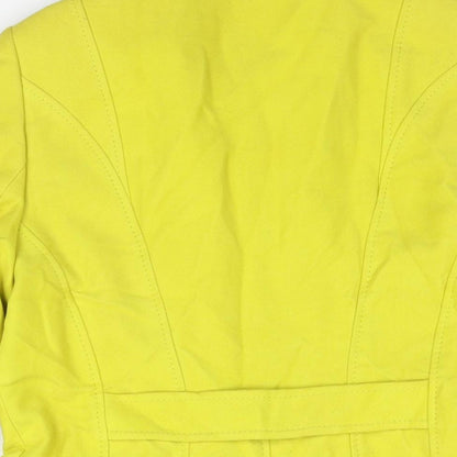 Womens UK Size 14 Per Una Yellow Overcoat