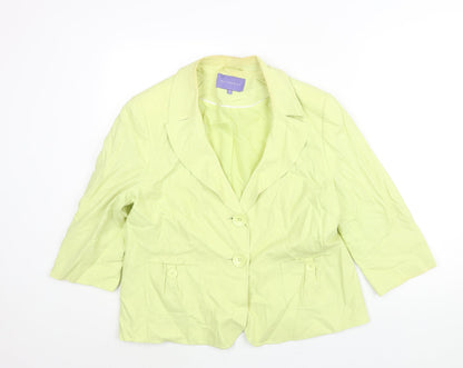 Autonomy Womens Green Jacket Size 18 Button