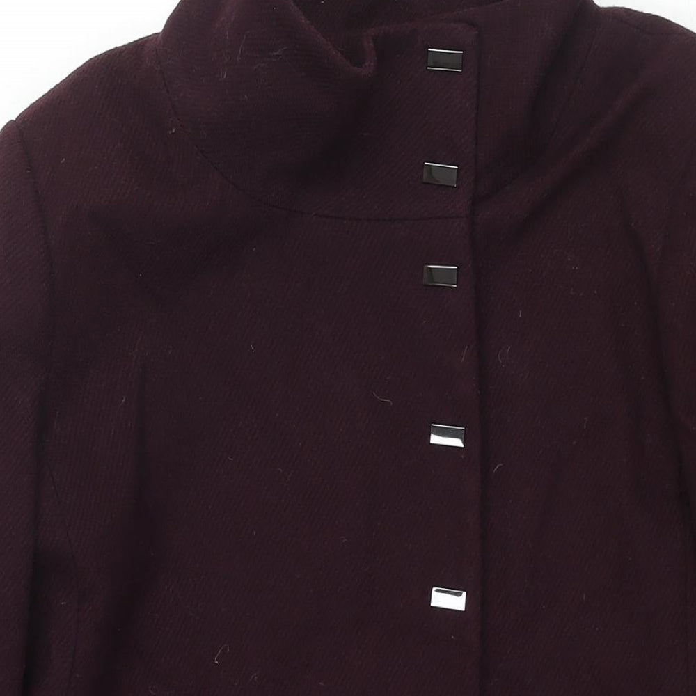 Womens UK Size 14 Debenhams Purple Overcoat