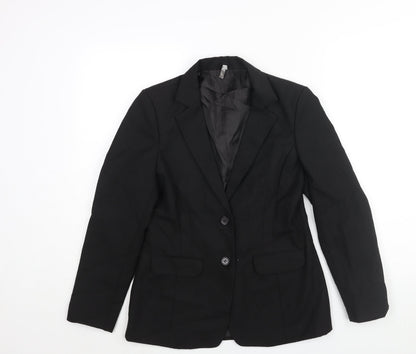 Pose Womens Black Polyester Jacket Suit Jacket Size L