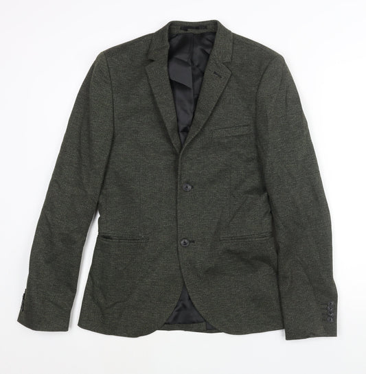 Mens UK Size 36 Topman Regular Green Suit Jacket