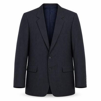 Phillip Daniel Mens Blue Striped Polyester Jacket Suit Jacket Size 42 Regular