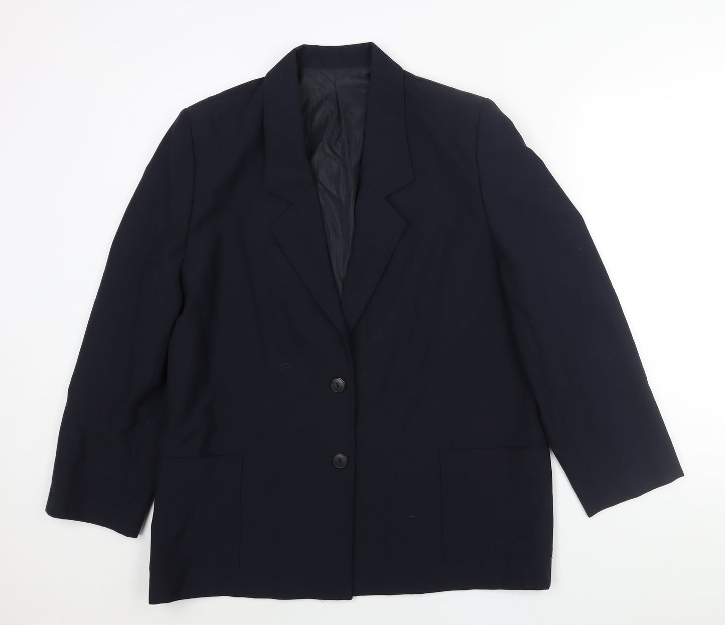 Womens UK Size 18 Essentials Regular Blue Suit Jacket