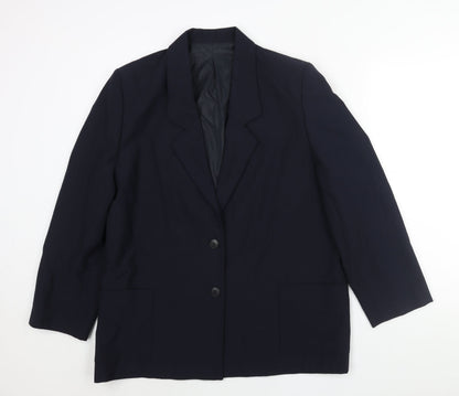Womens UK Size 18 Essentials Regular Blue Suit Jacket