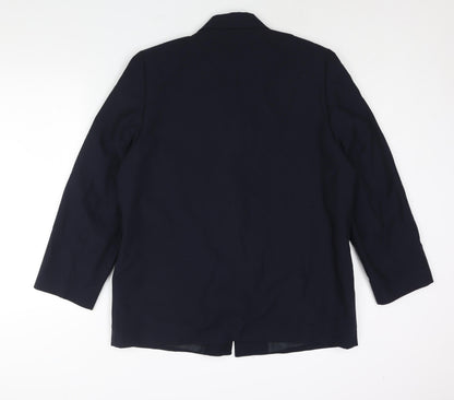 Womens UK Size 18 Essentials Regular Blue Suit Jacket