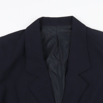 Womens UK Size 18 Essentials Regular Blue Suit Jacket