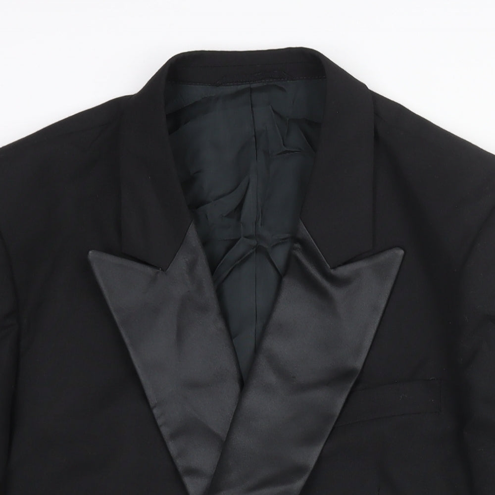 Mens UK Size 42 Hector James Regular Black Suit Tuxedo