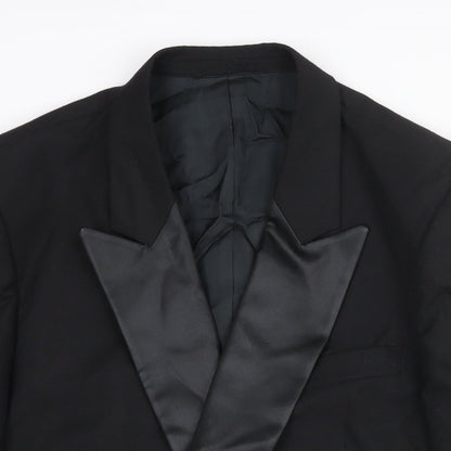 Mens UK Size 42 Hector James Regular Black Suit Tuxedo