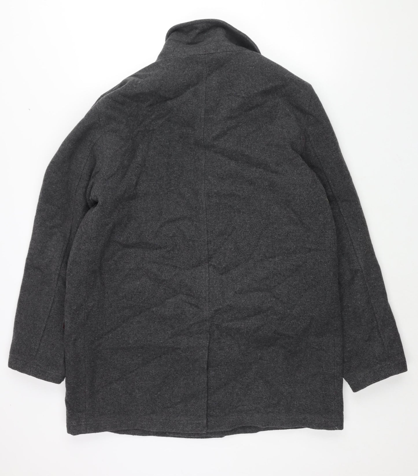Mens UK Size L Cotton Traders Grey Pea Coat