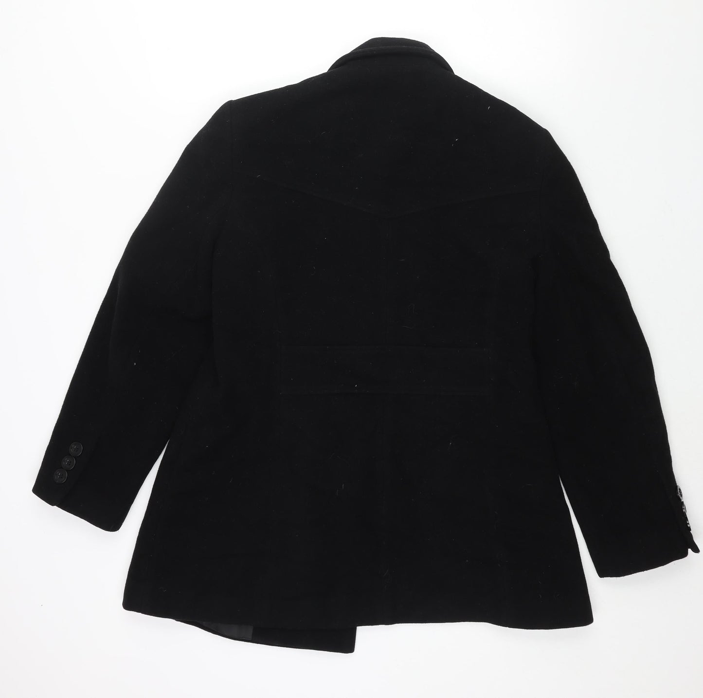 Autonomy Womens Black Pea Coat Coat Size 14 Button