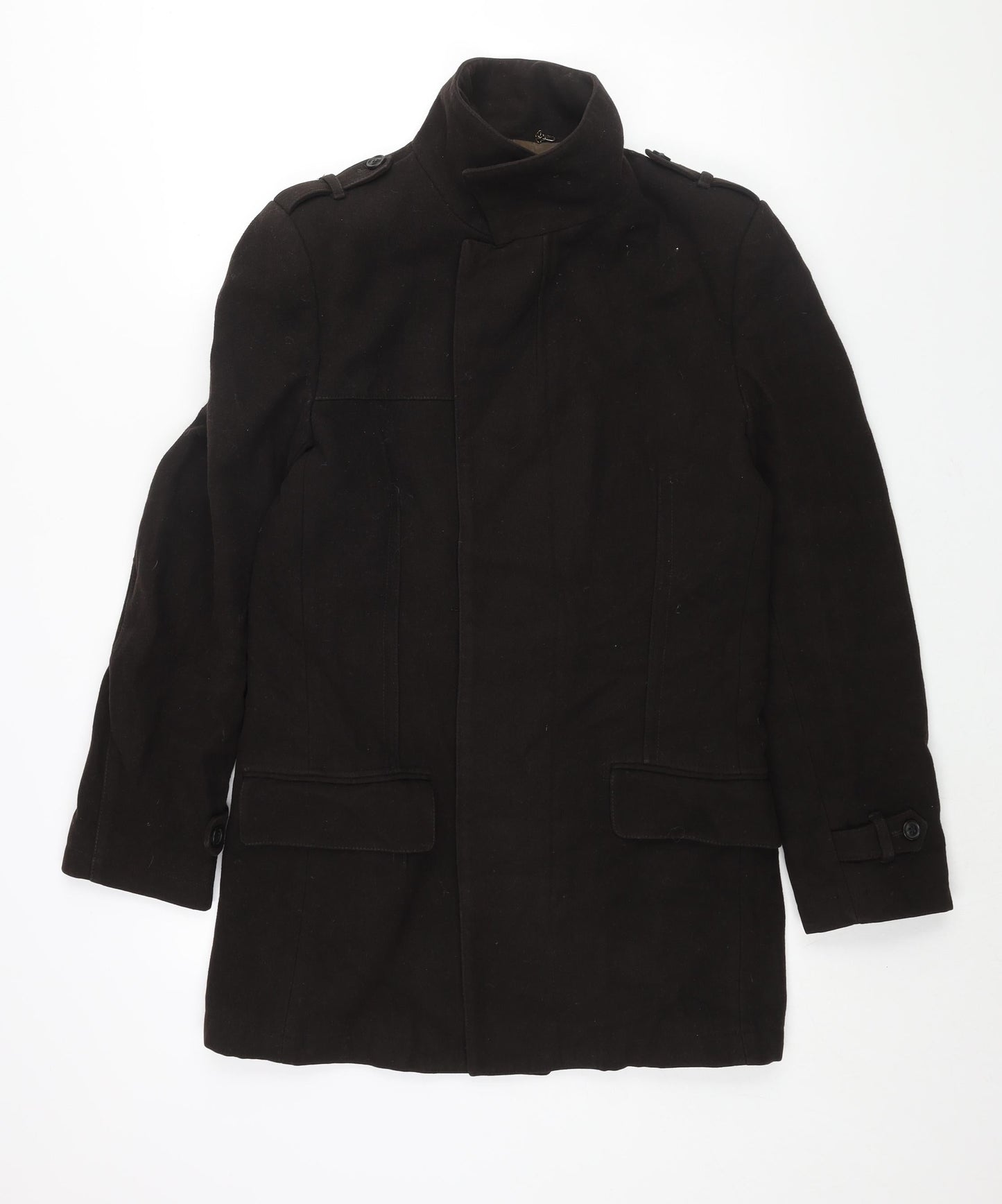 Mens UK Size M Linea Brown Pea Coat