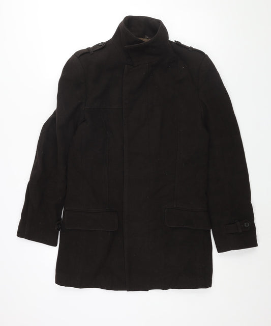 Mens UK Size M Linea Brown Pea Coat