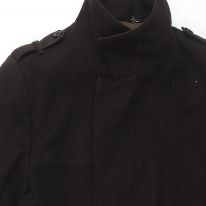 Mens UK Size M Linea Brown Pea Coat