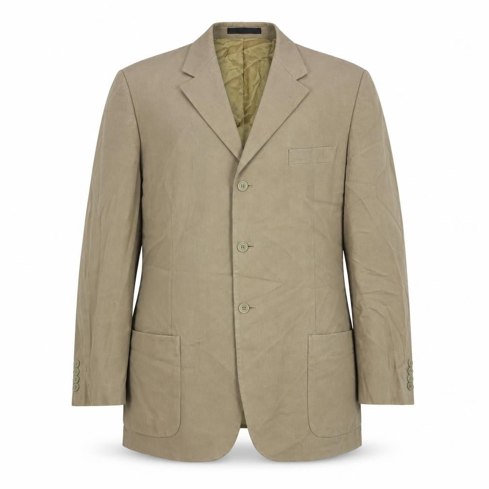 Mens UK Size 46 Marks and Regular Beige Suit Jacket
