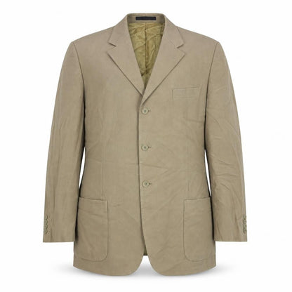 Mens UK Size 46 Marks and Regular Beige Suit Jacket