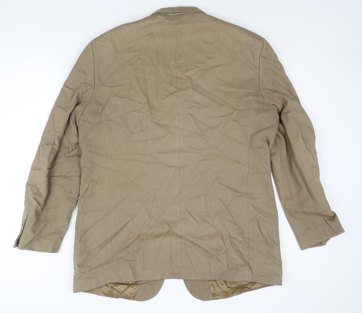 Mens UK Size 46 Marks and Regular Beige Suit Jacket