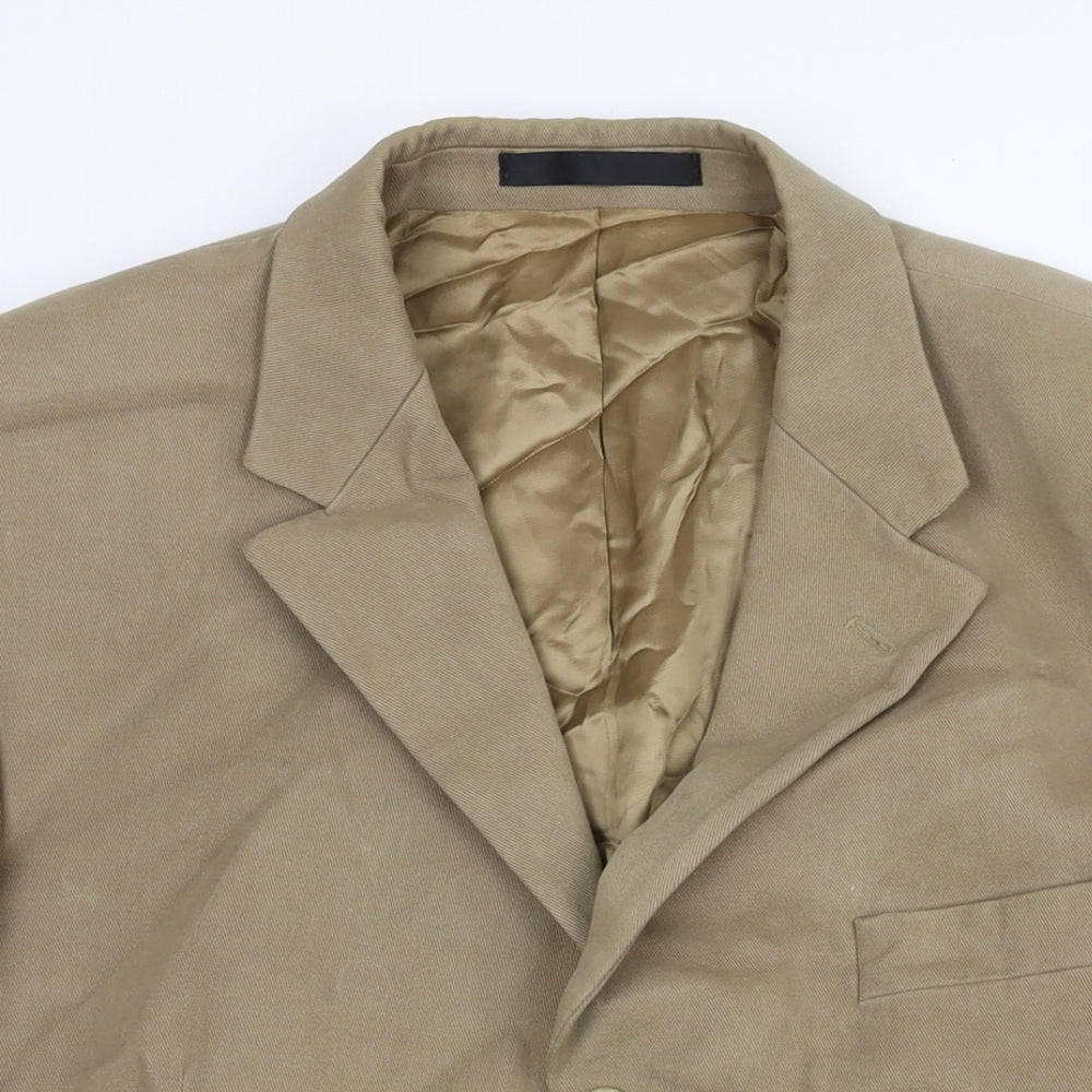 Mens UK Size 46 Marks and Regular Beige Suit Jacket