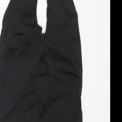 PRETTYLITTLETHING Womens Black Polyester Bodycon Size 6 Halter Tie - Cut Out