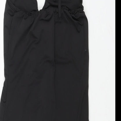 PRETTYLITTLETHING Womens Black Polyester Bodycon Size 6 Halter Tie - Cut Out