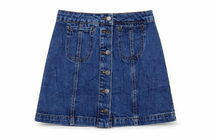 Womens UK Size 8 Topshop A-Line Denim Skirt