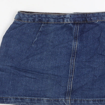 Womens UK Size 8 Topshop A-Line Denim Skirt