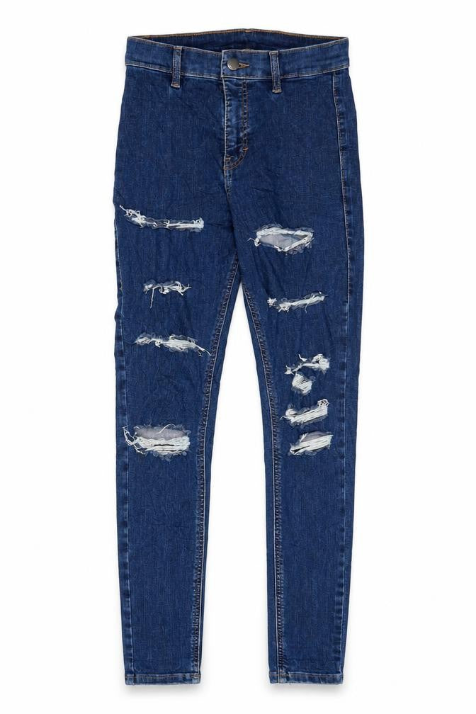 Womens UK Size 26 in Topshop Regular Fit Skinny Blue Jeans