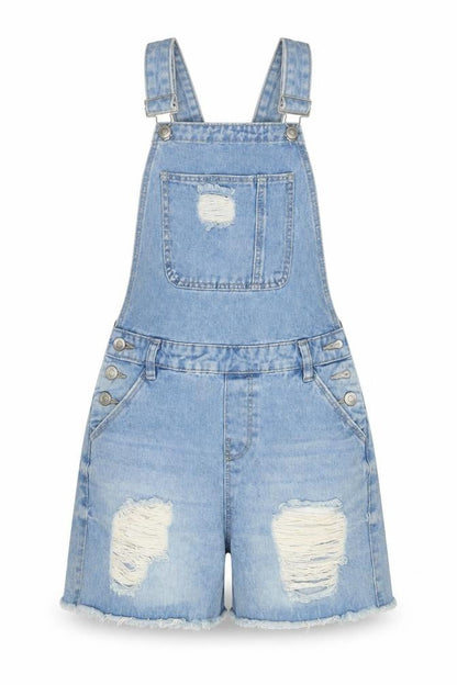 Womens UK Size 6 Denim & Co. One-Piece Blue Playsuit