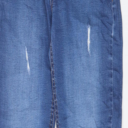 Dorothy Perkins Womens Blue Cotton Skinny Jeans Size 8 L31 in Regular Zip