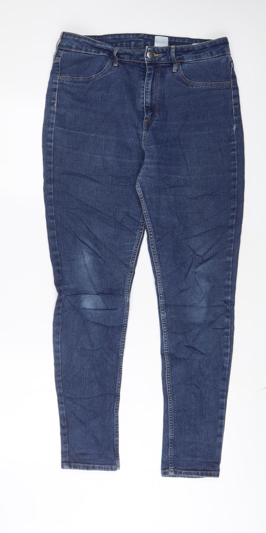 Womens UK Size 31 in H&M Regular Fit Skinny Blue Jeans