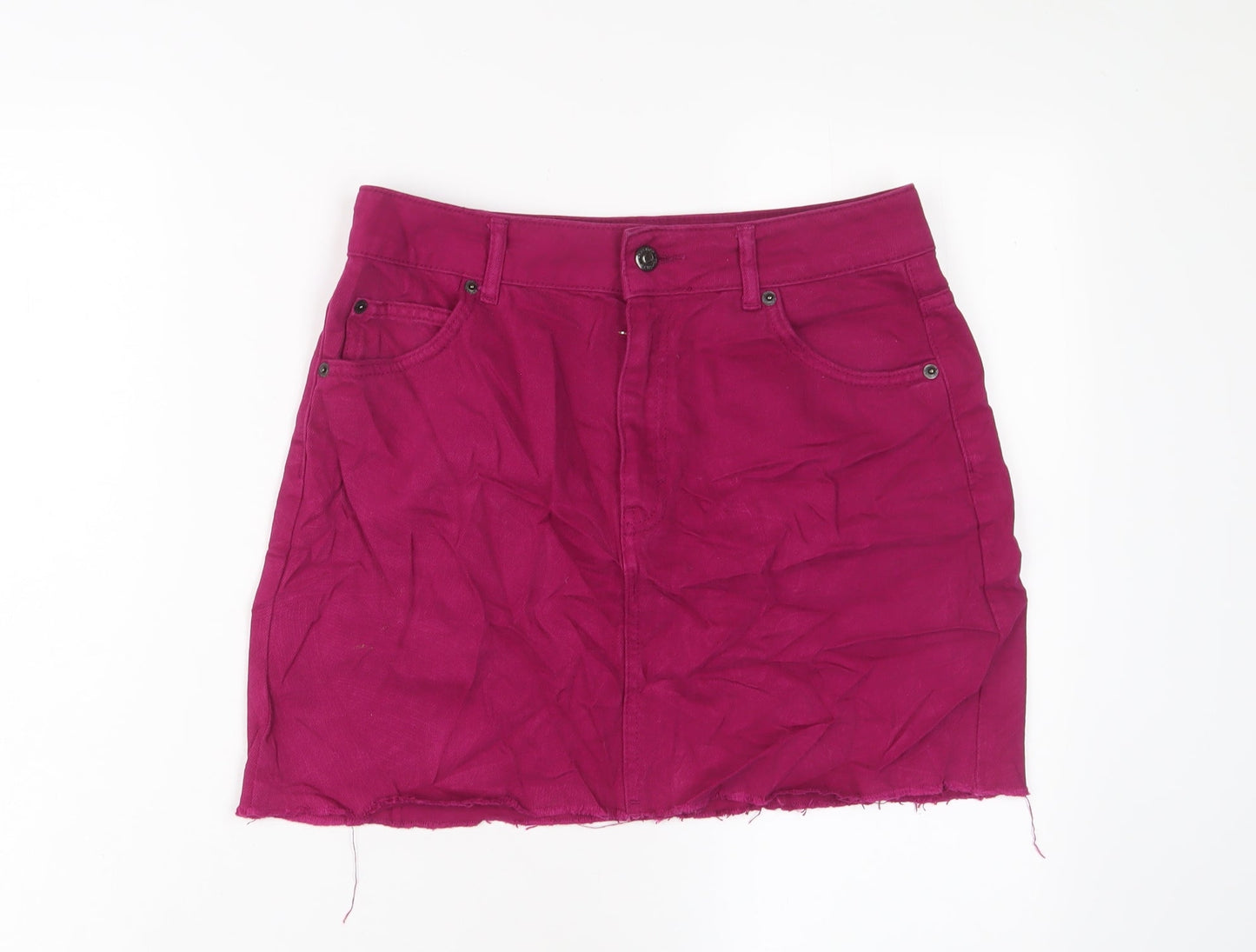 Womens UK Size 10 Topshop A-Line Denim Skirt