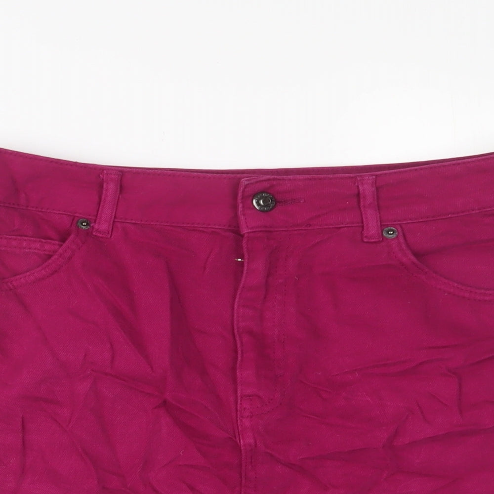 Womens UK Size 10 Topshop A-Line Denim Skirt