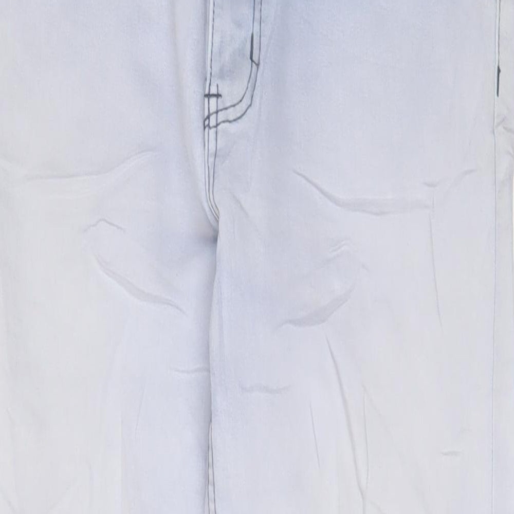 Cotton Traders Mens Blue Cotton Straight Jeans Size 34 in L29 in Regular Zip