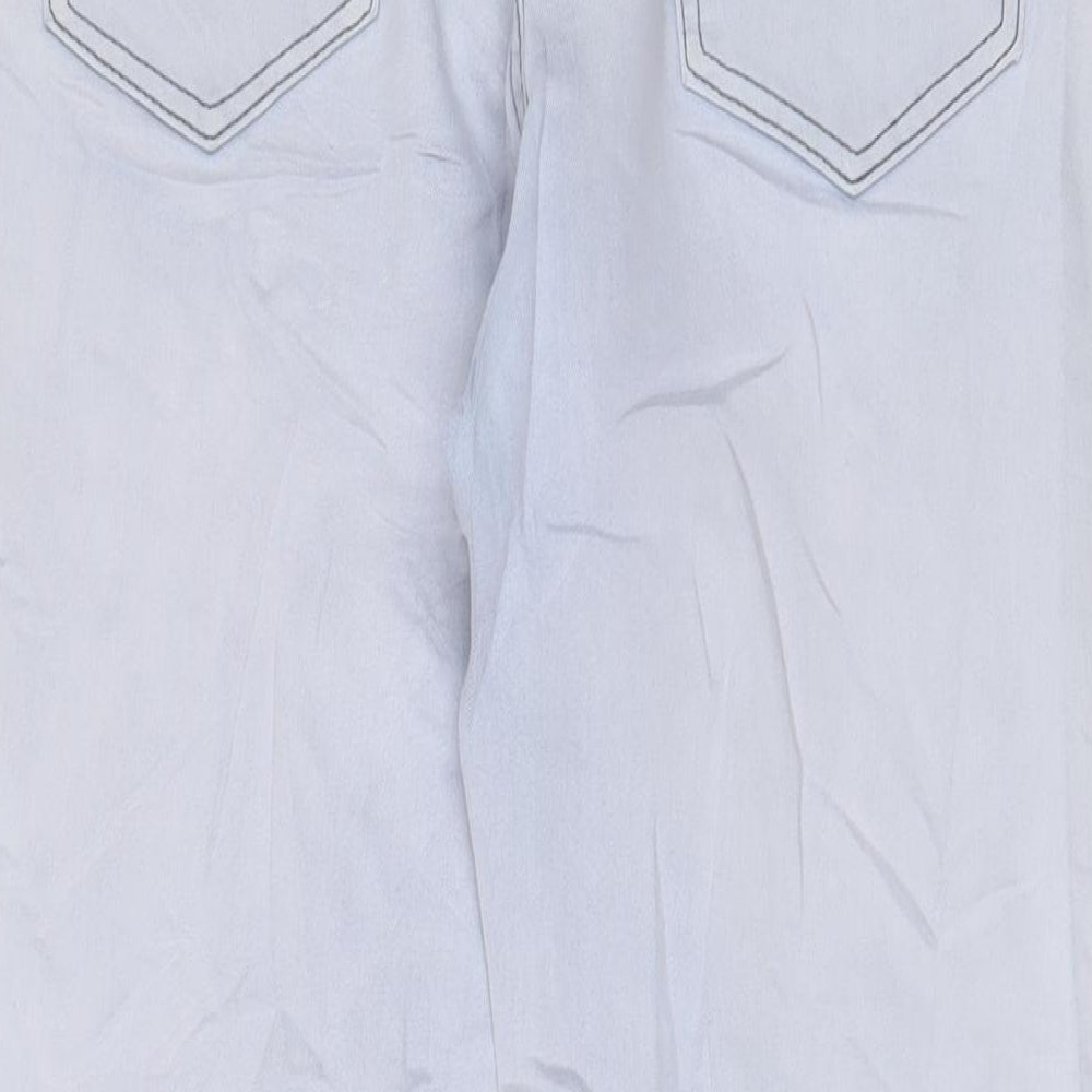 Cotton Traders Mens Blue Cotton Straight Jeans Size 34 in L29 in Regular Zip