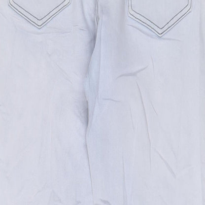 Cotton Traders Mens Blue Cotton Straight Jeans Size 34 in L29 in Regular Zip