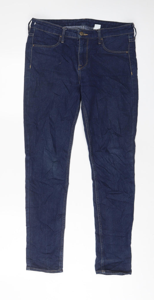 Womens UK Size 28 H&M Regular Fit Skinny Blue Jeans