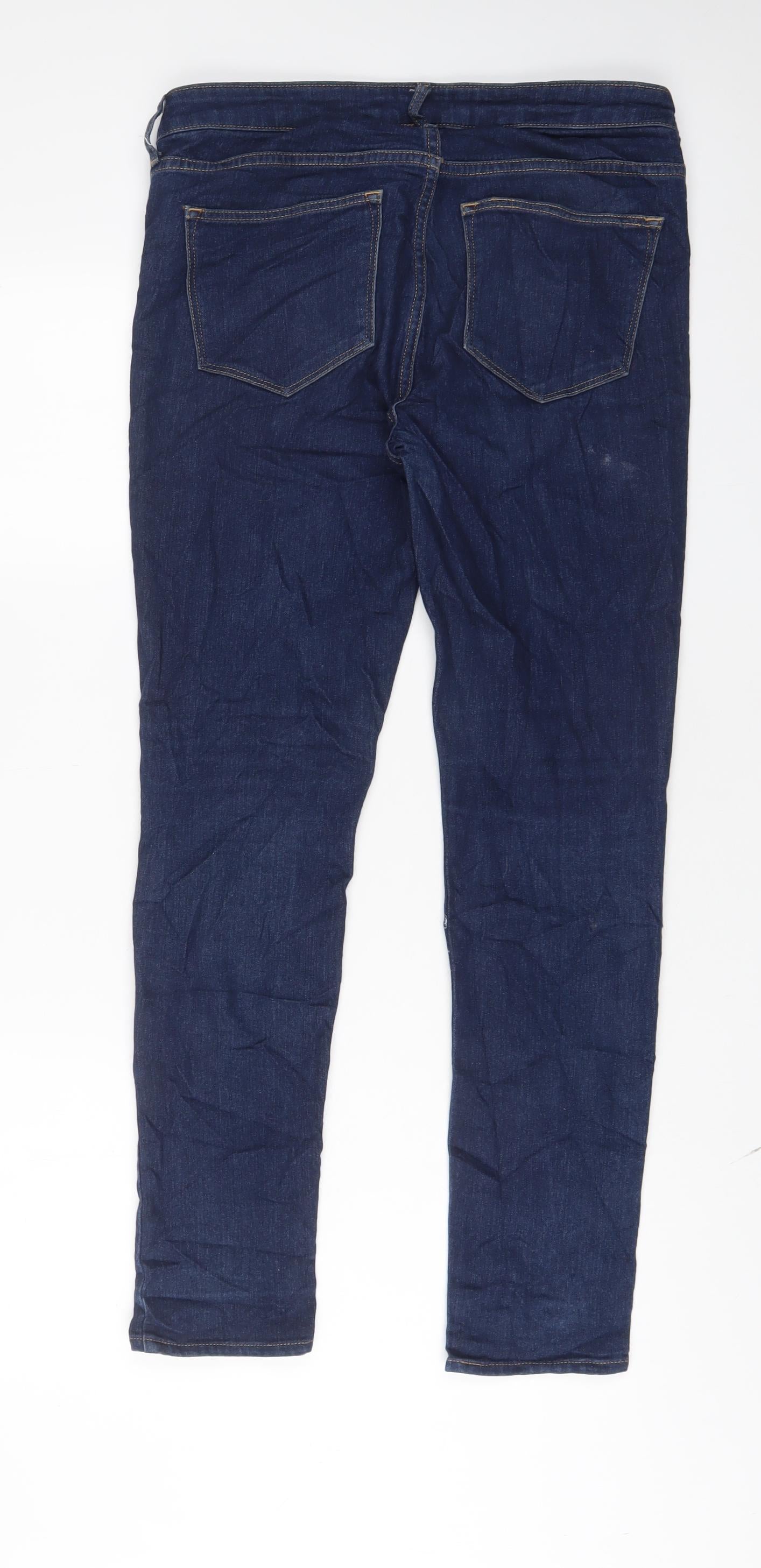 Womens UK Size 28 H&M Regular Fit Skinny Blue Jeans