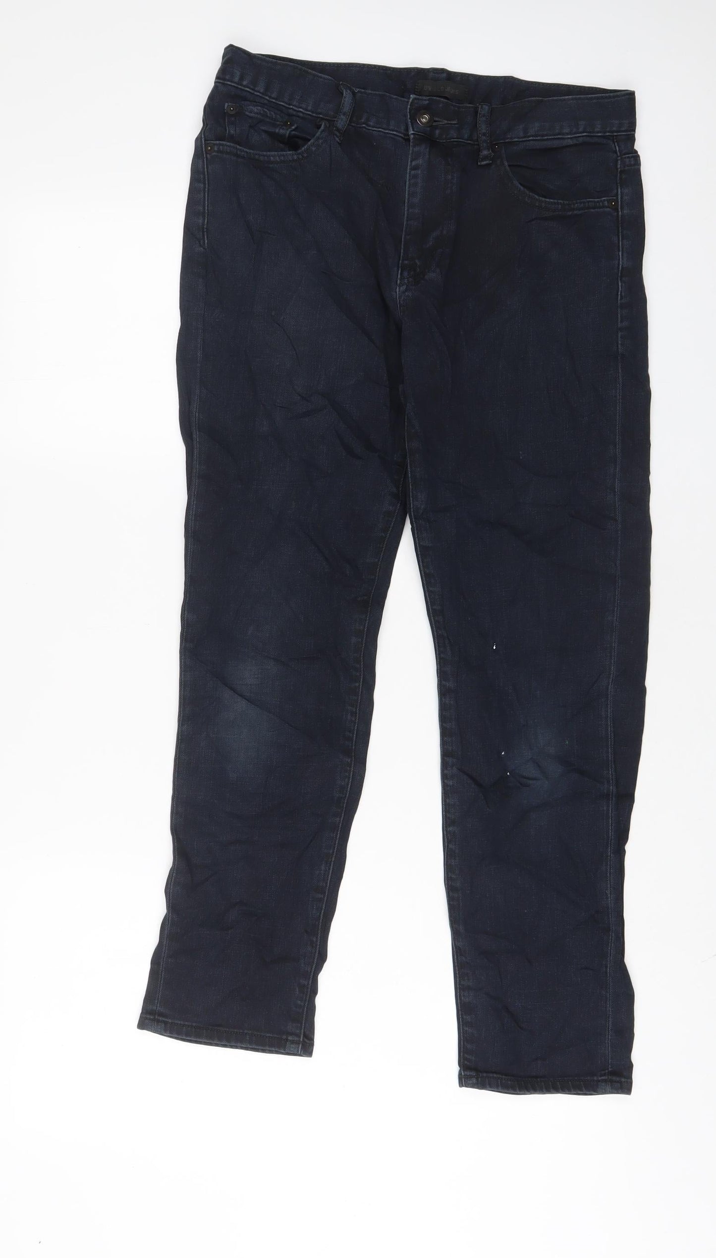 Uniqlo Womens Black Cotton Skinny Jeans Size 28 in L26 in Regular Zip