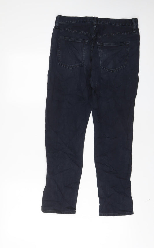 Uniqlo Womens Black Cotton Skinny Jeans Size 28 in L26 in Regular Zip