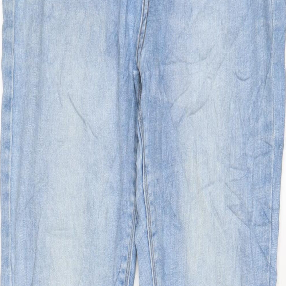 Denim & Co. Womens Blue Cotton Skinny Jeans Size 12 L26 in Regular Zip