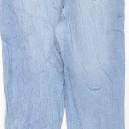 Denim & Co. Womens Blue Cotton Skinny Jeans Size 12 L26 in Regular Zip