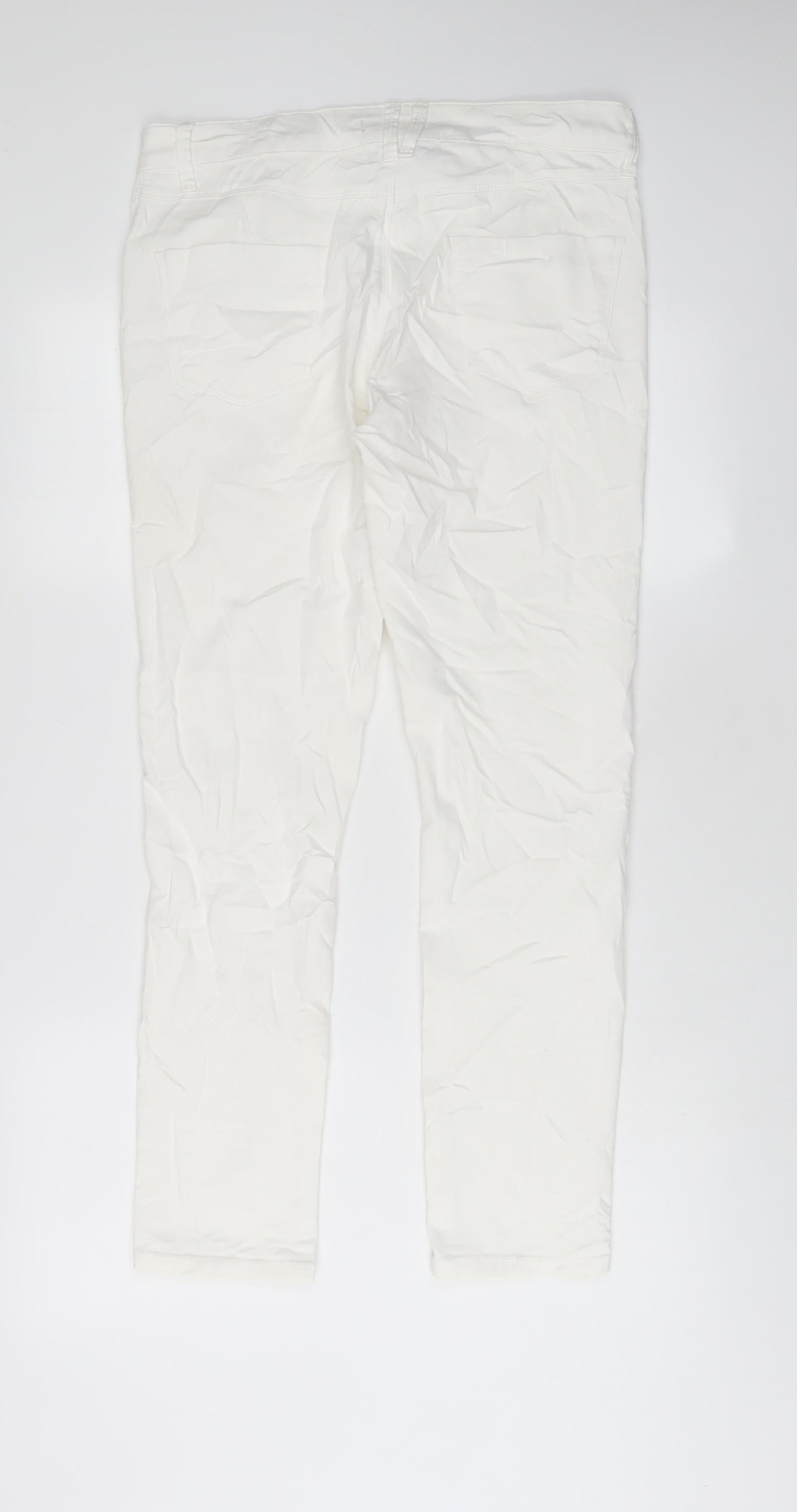 Womens UK Size 14 Marks and Spencer Regular Fit Skinny White Jeans